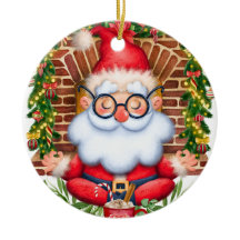 Santa Namaste Yoga Pose-jul