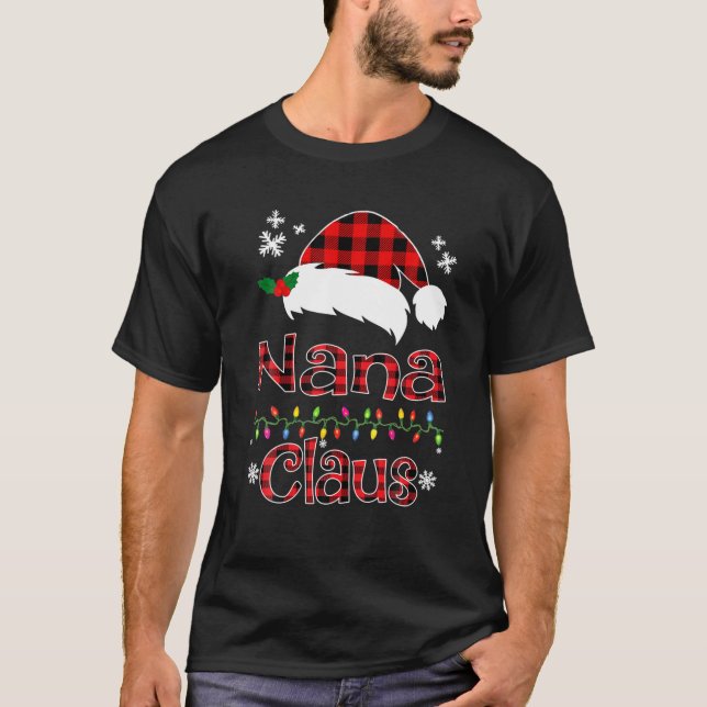 Santa Nana Claus-julmatchningsfamiljen T Shirt (Framsida)