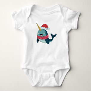 Santa Narwhal-Helgdag T Shirt