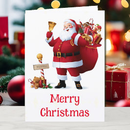 Santa Naughty Nice-julklapp Anpassa Namn Helgkort