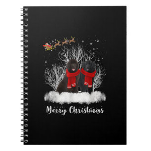 Santa Newfoundland par God jul Hund Gift Anteckningsbok