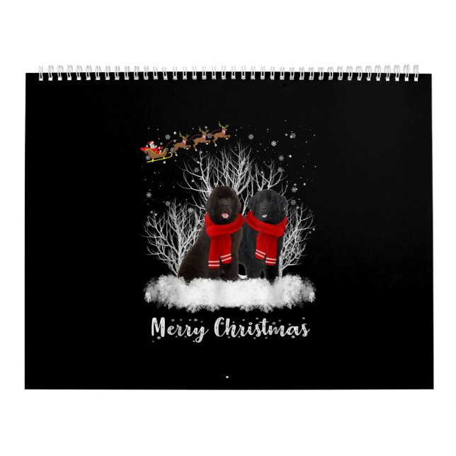 Santa Newfoundland par God jul Hund Gift Kalender (Omslag)