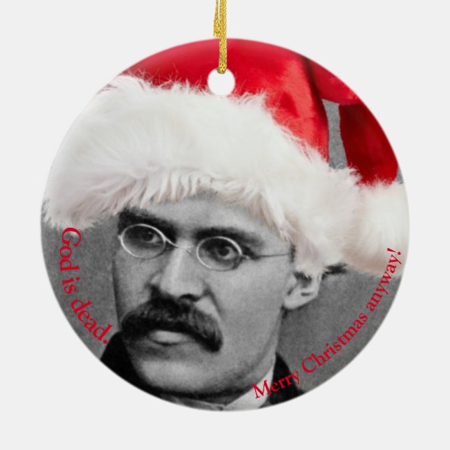 Santa Nietzsche Atheist Ornament (Baksidan)