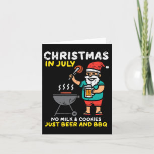 Santa No Mjölk Cookies Just Bbq Funny jul in Kort