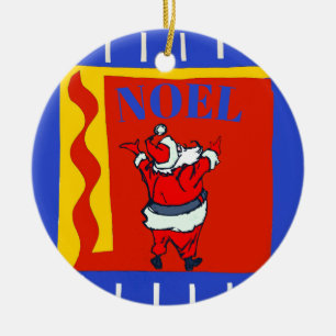 Santa Noel, lägg till, redigera text Julgransprydnad Keramik