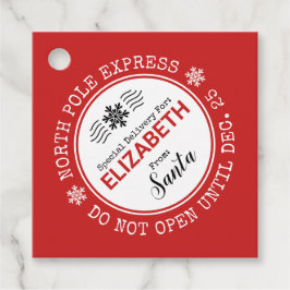 Santa North Pole Speciell Delivery-jul Gåvor Etiketter