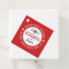 Santa North Pole Speciell Delivery-jul Gåvor Etiketter