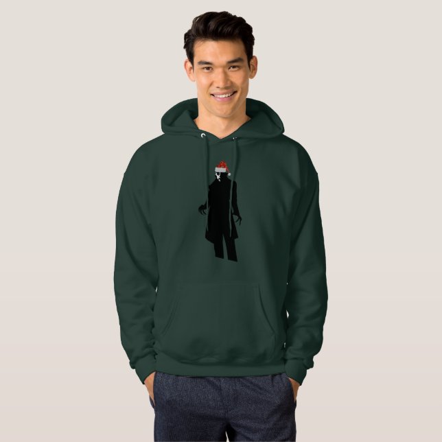 Santa nosferatu julafton manar hoodie sweatshirt (Hel framsida)