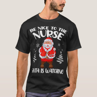 Santa Nurse Stethoscope Chirstmas Helgdag Nursin T Shirt