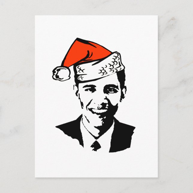 Santa Obama Gear Helg Vykort (Framsida)