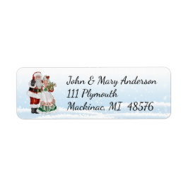 Santa och Claus Address Label Returadress Etikett