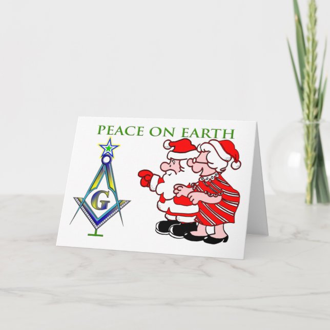 Santa och den Fru julkortet Helgkort (Framsida)