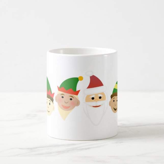 Santa och Elves-julkaffet Helgdag Mugg (Center)