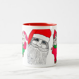 SANTA OCH ELVES mugg