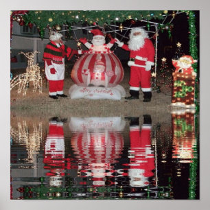 Santa och Fru Claus Poster
