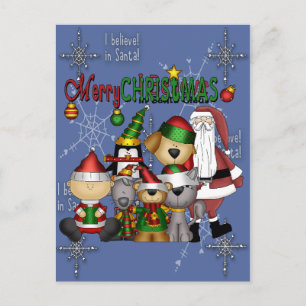 Santa och gänget helg vykort