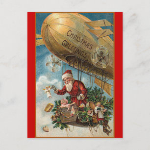 Santa och Hans Blimp Helg Vykort