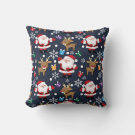 Santa och hans favoritrenare Mönster Kudde