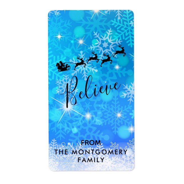 Santa och hans flygande renar - Tro Gift Fraktsedel (Framsidan)