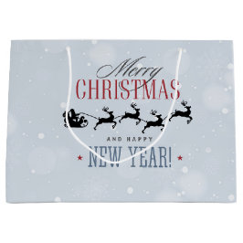 Santa och hans flygande renare Silhouette-jul