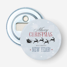 Santa och hans flygande renare Silhouette-jul Flasköppnare