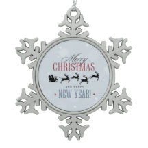 Santa och hans flygande renare Silhouette-jul