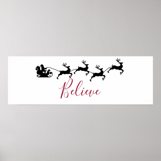 Santa och hans flygande renare Tro Poster (Framsidan)