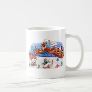 Santa och hans flygren kaffemugg