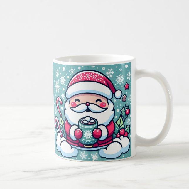 Santa och hans kakao kaffemugg (Höger)