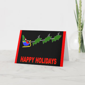 Santa och hans kort "för bas- hjort"