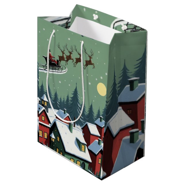 Santa och Hans Sleigh (Baksidan Vinklad)