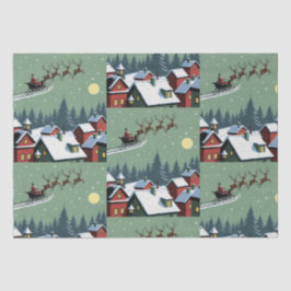 Santa och Hans Sleigh Wrapping Papper