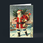 Santa och hans Wares Helgkort<br><div class="desc">Är inte endast detta hälsningkort stiligt, utan det skrivs ut med de mest fina bläcken och papperet. Mot efterkrav kort för all klassiker, antikvitet och Victorianhälsning. Överför ett kort som ska säkert är ett kort som ska minnas. Denna julkort är ett biet av konst som är värdigt av att inrama....</div>