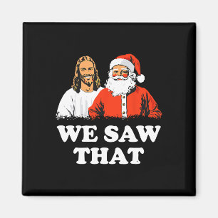 Santa och Jesus... Vi såg att God jul är roligt Magnet