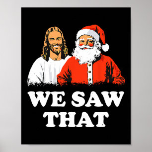 Santa och Jesus... Vi såg att God jul är roligt Poster
