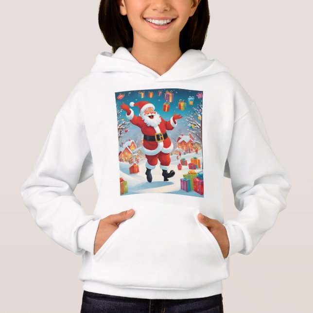 Santa och jul t shirt (Framsida)