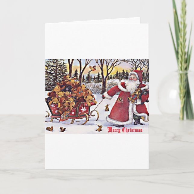 Santa och Leksaker Helgkort (Framsida)