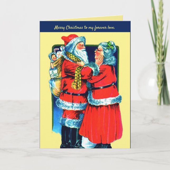 Santa och Mrs Claus Card för ditt Speciella Kärlek Helgkort (Framsida)