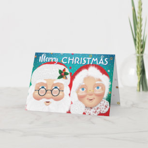 Santa och Mrs. Claus-Helgdag Kort