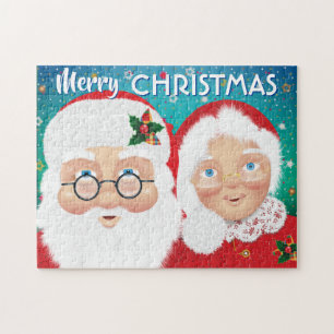 Santa och Mrs. Claus-Helgdag Pussel