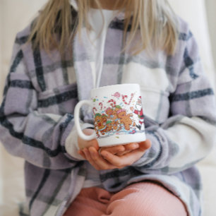 Santa och pepparkaksdans Julmugg Kaffemugg