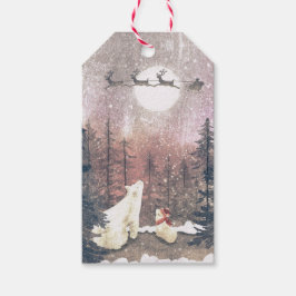 Santa och Polarna Bears Presentetikett