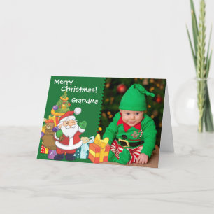 Santa och Presenter Helgkort