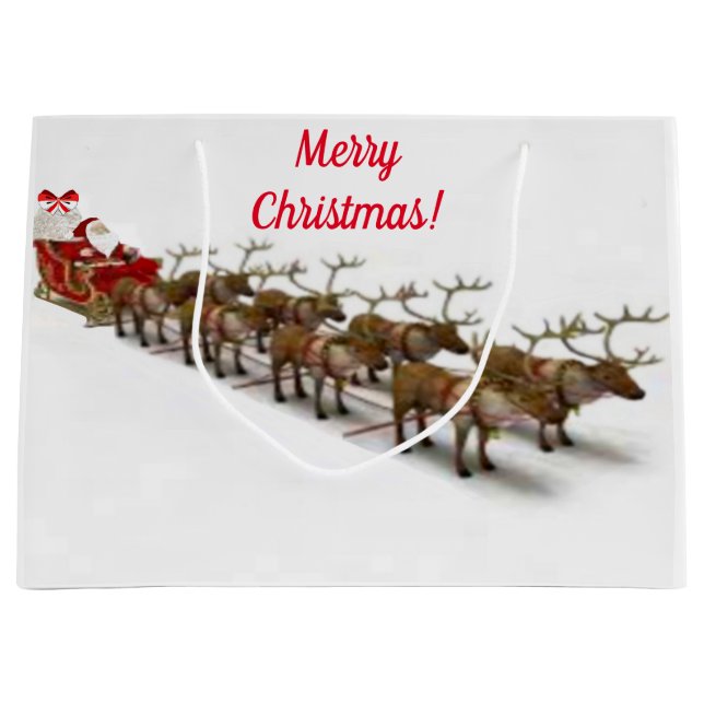 Santa och Reindeer Gift Bag (Framsidan)