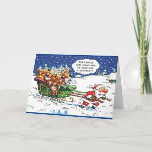 Santa och Reindeer Kort