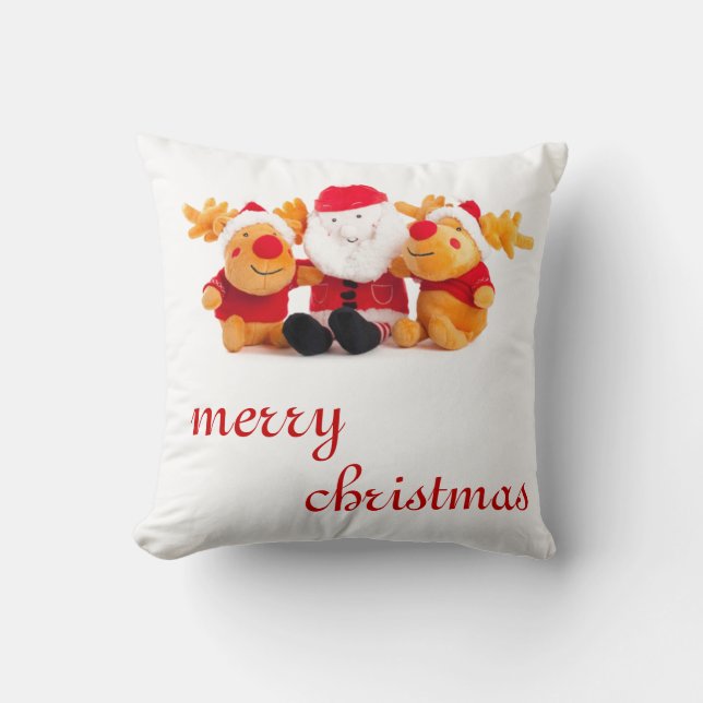 Santa och Reindeers Cushion Kudde (Framsida)