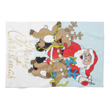 Santa och Reindeers God jul