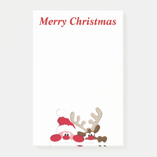 Santa och ren post-it block (Framsida)