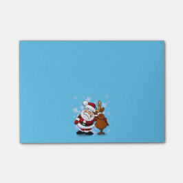 Santa och ren post-it block