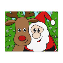 Santa och Rudolph selfie